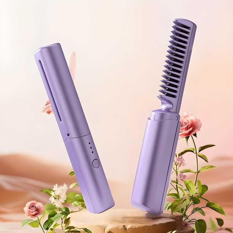 Portable Cordless Hair Straightening Rechargeable Comb